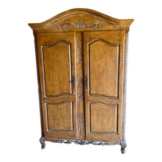 Late 20th Century Ethan Allen French Country Style Armoire Desk, Attributed For Sale