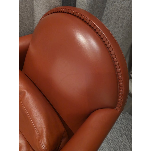 Beautiful Vintage red leather Lyra armchiar by poltrona frau