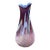 Jozefina Krosno, Poland 17" Vintage Art Glass Vase, Cased Interior W Blue Iridescent For Sale