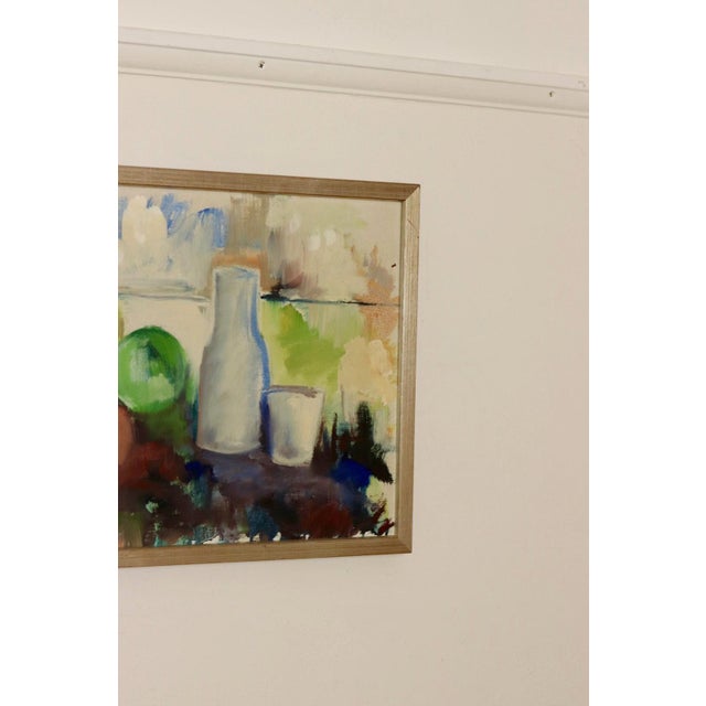Mid-Century Modern Smetana, Still Life, 1950s, Oil on Canvas, Framed For Sale - Image 3 of 10