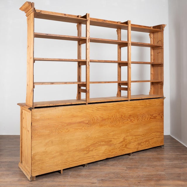 19th Century Tall Danish Pine Shop Apothecary Cabinet Bookcase For Sale - Image 12 of 12