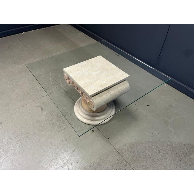 1970s Tesselated Column Coffee Table with Glass by Maitland Smith, 1970s For Sale - Image 5 of 12