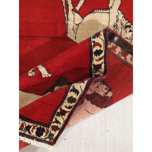 Vintage Hand-Knotted Persian Gabbeh Rug 3'0" X 6'3" For Sale In Washington DC - Image 6 of 6