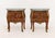 Green Pair of Louis XV Style Ormolu Mounted Walnut Bombe Commodes For Sale - Image 8 of 11