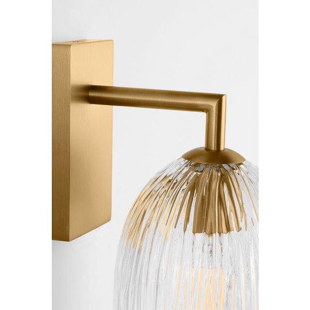 Contemporary Hable by Visual Comfort Studio Serafina Vanity Sconce in Satin Brass Gold Finish For Sale - Image 3 of 5