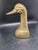 Mid-Century Modern Vintage Patinated Brass Duck Mallard Head Bookend, Mid-Century Modern For Sale - Image 3 of 4