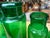 Boho Chic Vintage Green Glass Apothecary Jars, Set of 5 For Sale - Image 3 of 8