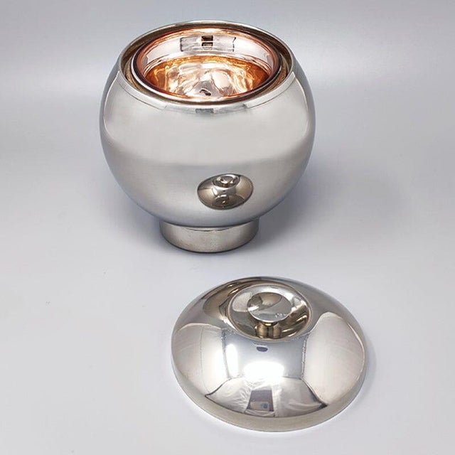 Ice Bucket in Stainless Steel by Aldo Tura for Macabo, 1960s For Sale - Image 4 of 9