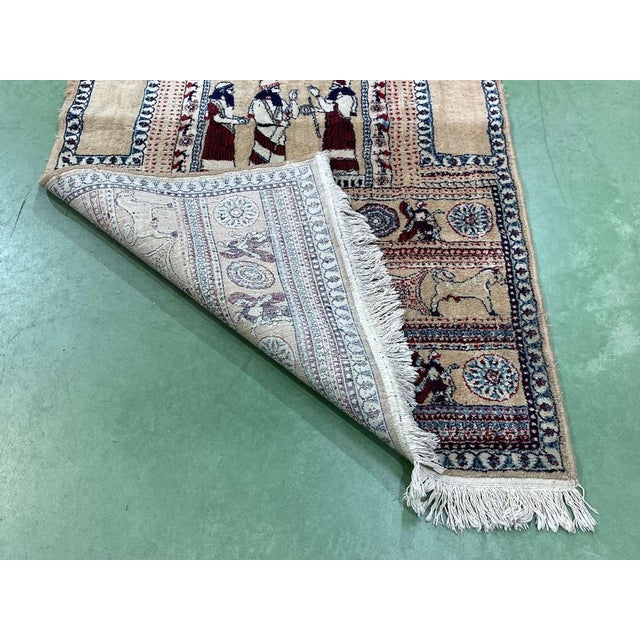 Handmade Woolen Iraqi Rug For Sale - Image 4 of 9