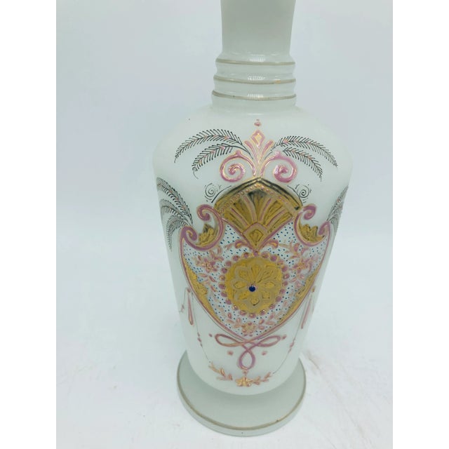 Metal Vintage Bristol Glass Bottle For Sale - Image 7 of 10