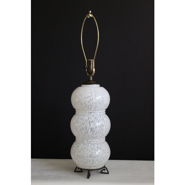 1950s Mid-Century Modern Sculptural Mezza Murano Style Table Lamp For Sale In Miami - Image 6 of 13