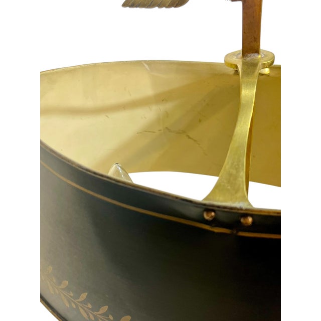 Early 20th Century Empire-Style French Tôle & Gilt Brass Bouillotte Lamp With Green Tole Shade For Sale - Image 18 of 18