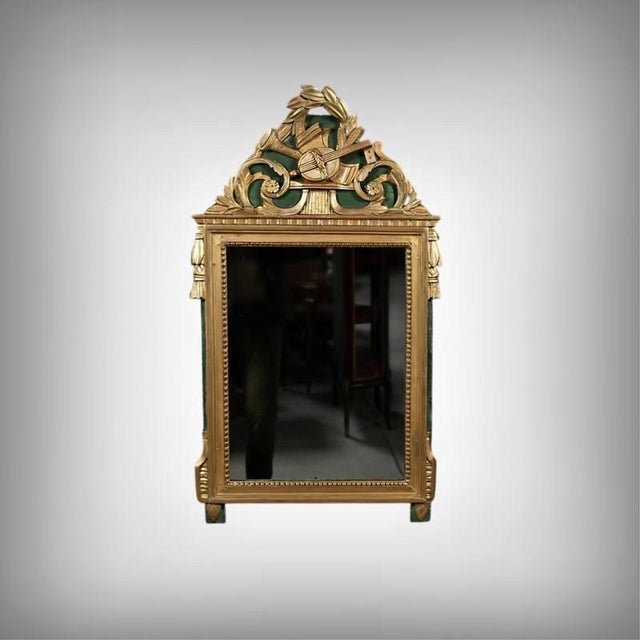 Antique Louis XVI Style Giltwood Mirror, 1890s For Sale - Image 13 of 13