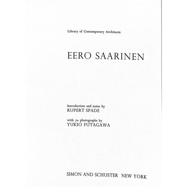 SPADE, Rupert [introduction and notes by] [128] pp. Simon and Schuster 1971 First US Printing 10 1/8" x 8" Eero Saarinen...