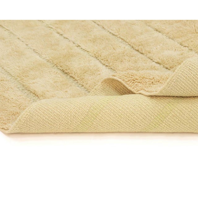 Yellow Hand-Knotted Wool Rug by Azele Studio For Sale - Image 8 of 9