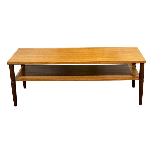 English Coffee Table, 1970s in Teak and Iroko For Sale
