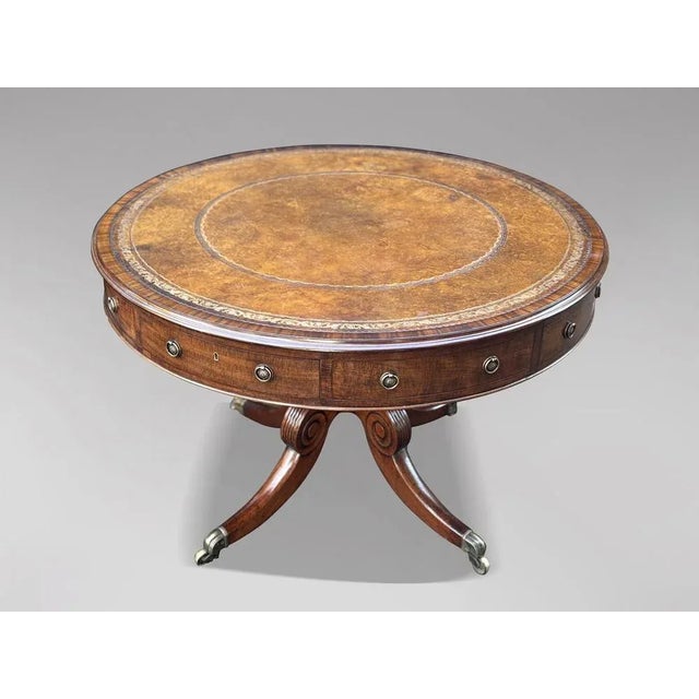 Regency Mahogany Drum Table, 1825 For Sale - Image 4 of 8