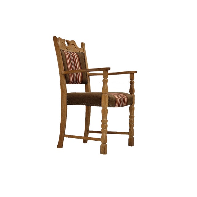 Danish Armchair in Oak Wood, 1960s For Sale