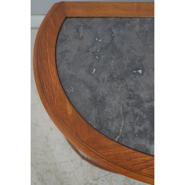Vintage Marble Top Demilune Linen Cabinet For Sale - Image 10 of 17
