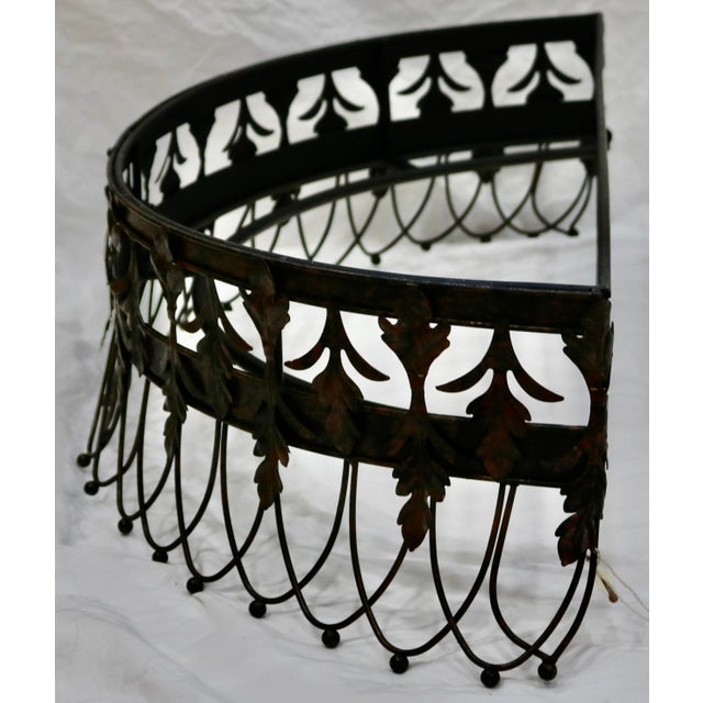 Mid 20th Century Mid 20th Century Metal Decorative Wall Mounted Bed Crown For Sale - Image 5 of 8