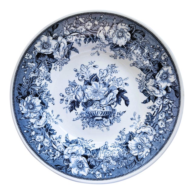 Royal Sphinx Maastricht "Balmoral" Blue & White Soup Plate For Sale