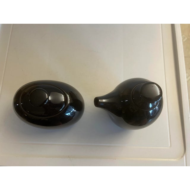 Contemporary Brown Creamer & Sugar Set- A Pair For Sale - Image 3 of 9