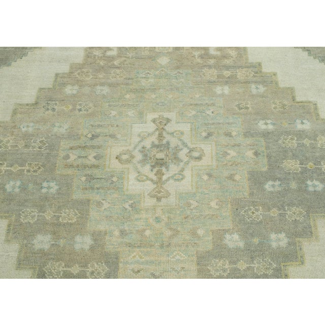 Turkish Oushak Antique Look Rug 12'4" x 14'10" #18010 For Sale In Houston - Image 6 of 8