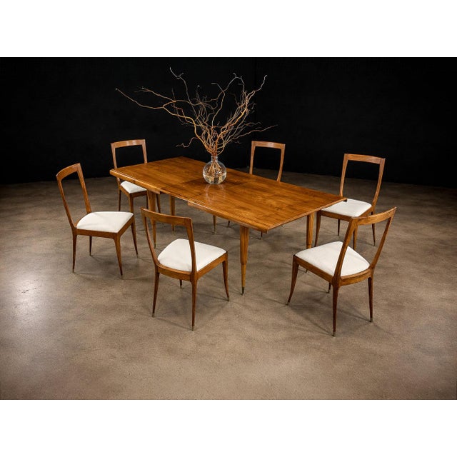 Wood Set of Six Sculptural Dining Chairs in Caviuna & Bouclé by Giuseppe Scapinelli, Brazil, 1950s For Sale - Image 7 of 16