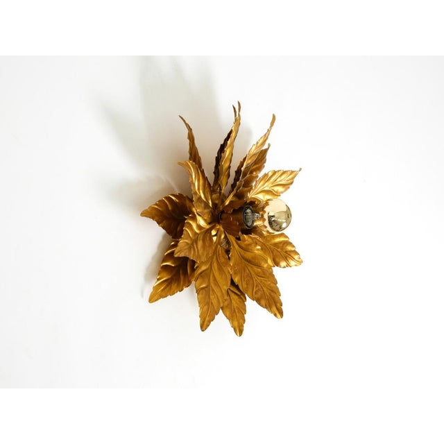 Gold Large Gold-Plated Ceiling Lamp in the style of Hans Kögl Florentine, 1980s For Sale - Image 8 of 18
