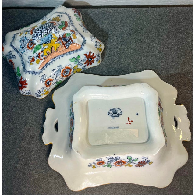 Early 20th Century Ashworth Bros Hanley Rectangular Covered Vegetable Server For Sale - Image 9 of 10