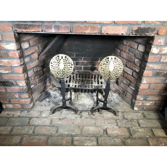 Antique English Iron and Brass Andirons—A Pair For Sale In New York - Image 6 of 6
