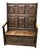 18th Century Carved High Back Oak Box Settle For Sale