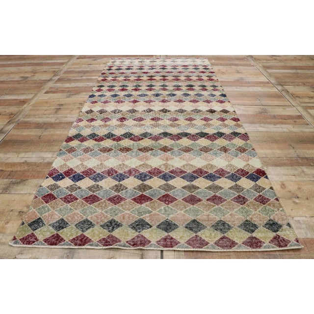 Taupe Vintage Turkish Sivas Rug - 04'05 X 09'06 For Sale - Image 8 of 10