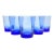 Libbey “Flare (Blue)” Set of 5 Tumbler Glasses For Sale