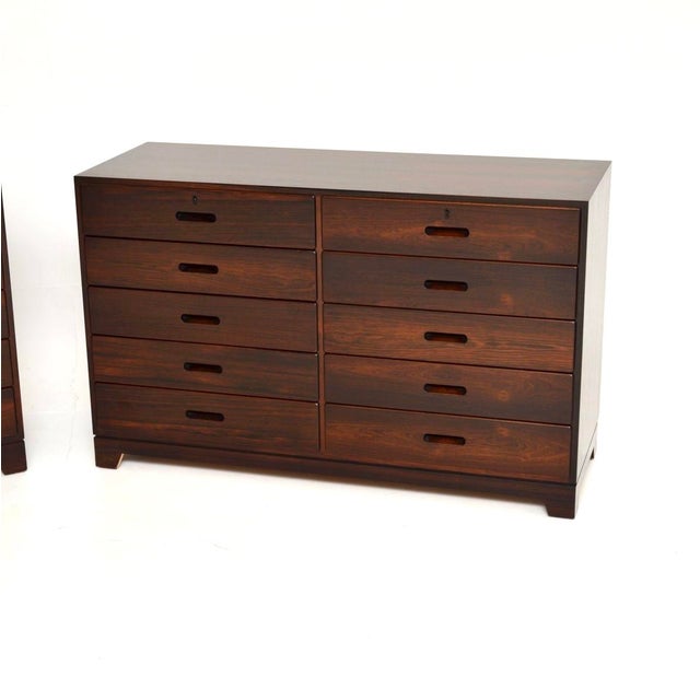 Brown Vintage Danish Chests by Kai Winding, 1960s, Set of 2 For Sale - Image 8 of 13