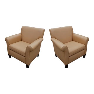 Martin Brattrud Leather Collection Lounge Chairs - A Pair For Sale