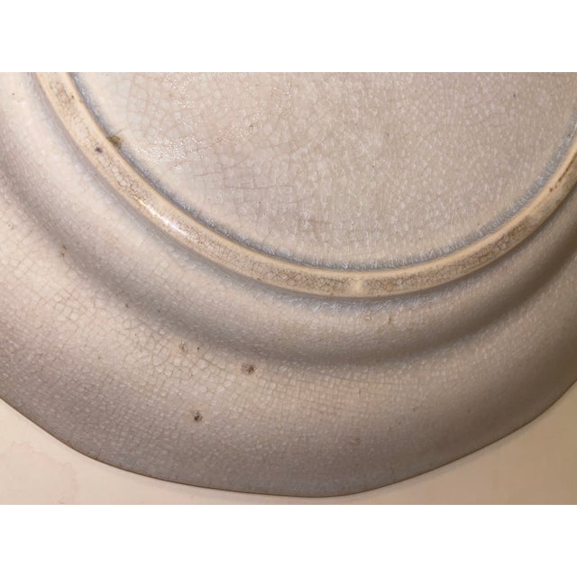 Mid 19th Century Antique P. W. & Co. Purple Mulberry Transferware Plate, “Washington’s Vase” - 9” For Sale - Image 5 of 6