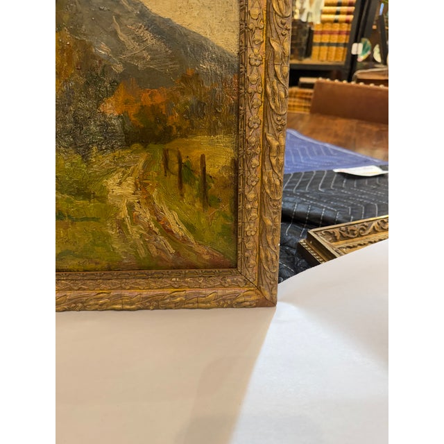 Late 19th Century Antique Oil Painting 'Mountain Road' For Sale - Image 5 of 8