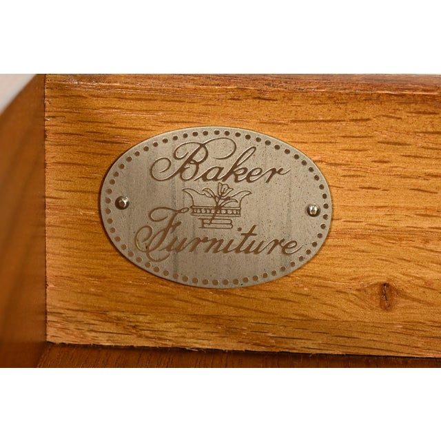 Baker Furniture Chippendale Carved Mahogany Writing Desk, Newly Refinished For Sale - Image 15 of 16