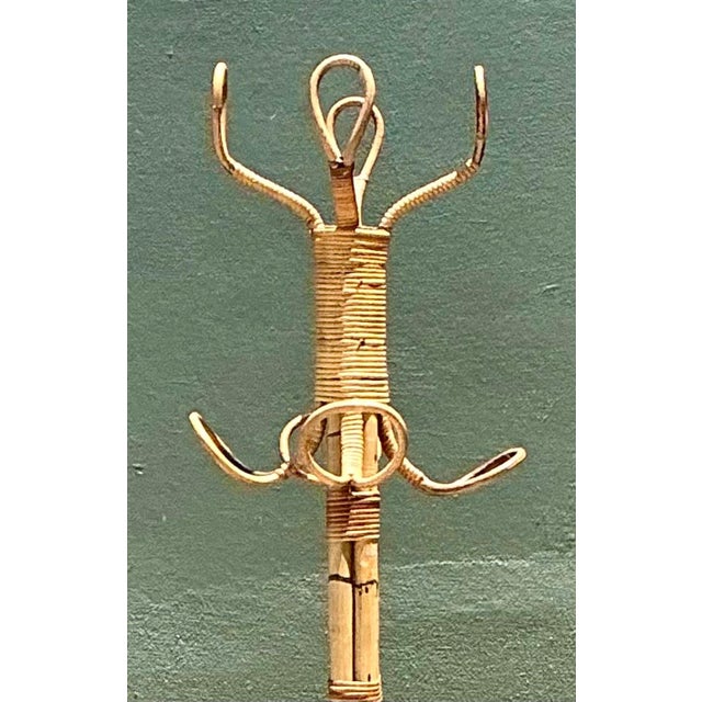 Vintage Italian Rattan Coat Rack For Sale - Image 14 of 14