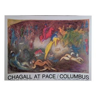 Large Nude Lithographic Daphnis and Chloe Poster from Marc Chagall, 1979 For Sale