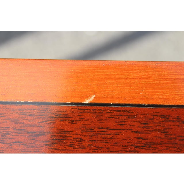 Stickley Flame Mahogany Consoles—A Pair For Sale - Image 16 of 18