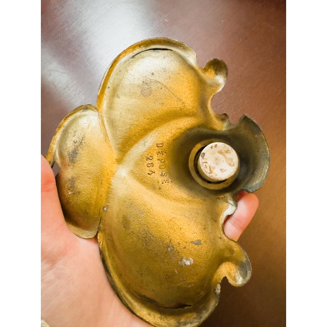 Gold Napoleon III Rococo Inkwell from Gilt Brass, 1800s For Sale - Image 8 of 10