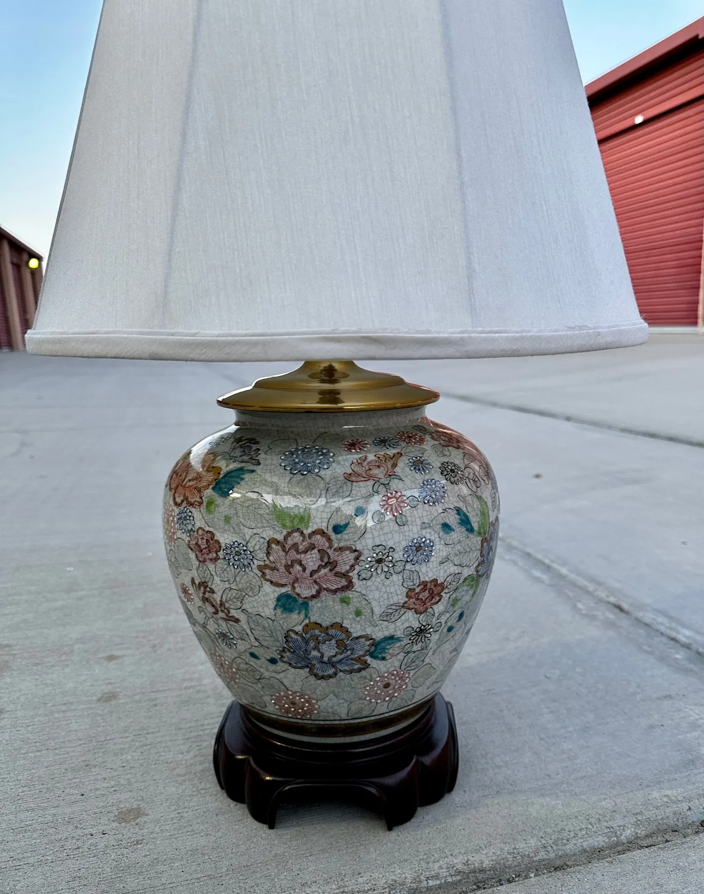 Vintage Samuel L. Dinkelspiel Chinoiserie Ginger Jar Table Lamp