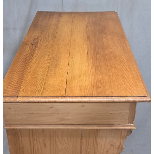Vintage German Natural Pine Tall Cabinet Cupboard For Sale - Image 10 of 17