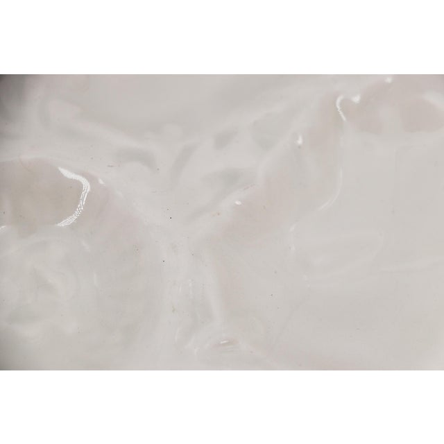 French White Majolica Gien Oyster Plate For Sale - Image 9 of 15