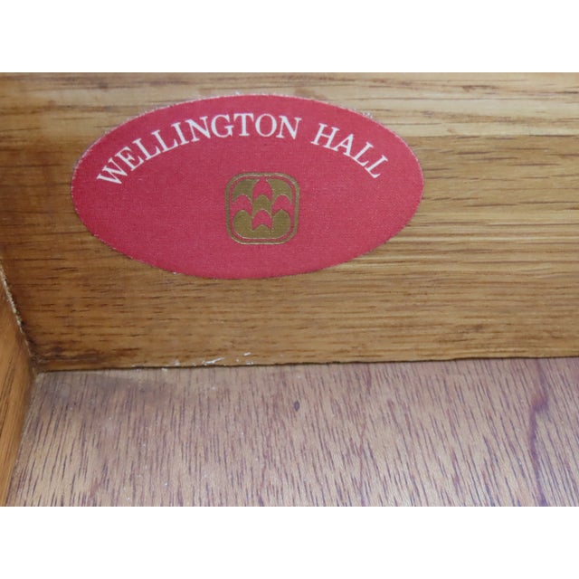 Wellington Hall Mahogany Inlay Drop Leaf Mahogany Side End Tables a Pair 6567 For Sale - Image 9 of 17