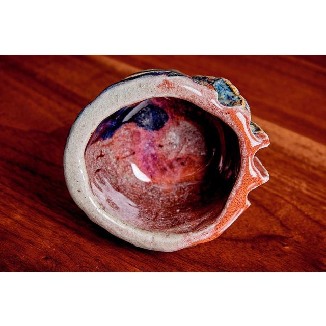 Ceramic Ceramic Bowl with Multicolored Glaze, 1970s For Sale - Image 7 of 10