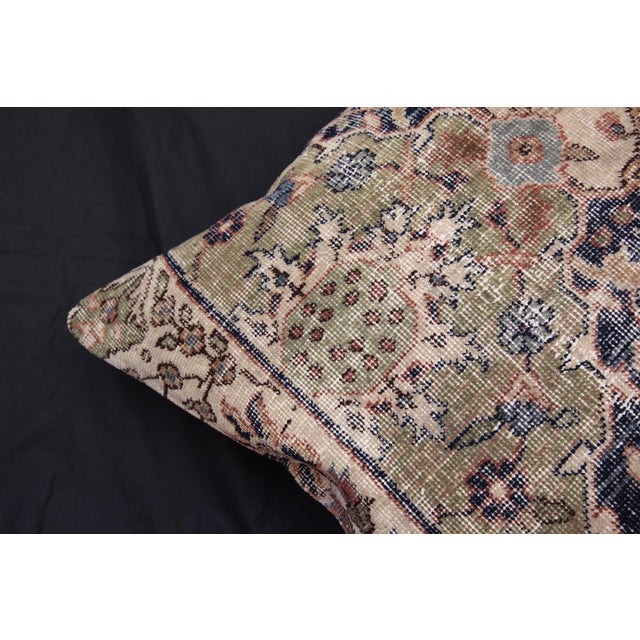 Late 20th Century Decorative Vintage Rug Pillow Cushion Cover -20'' X 20'' For Sale - Image 5 of 11