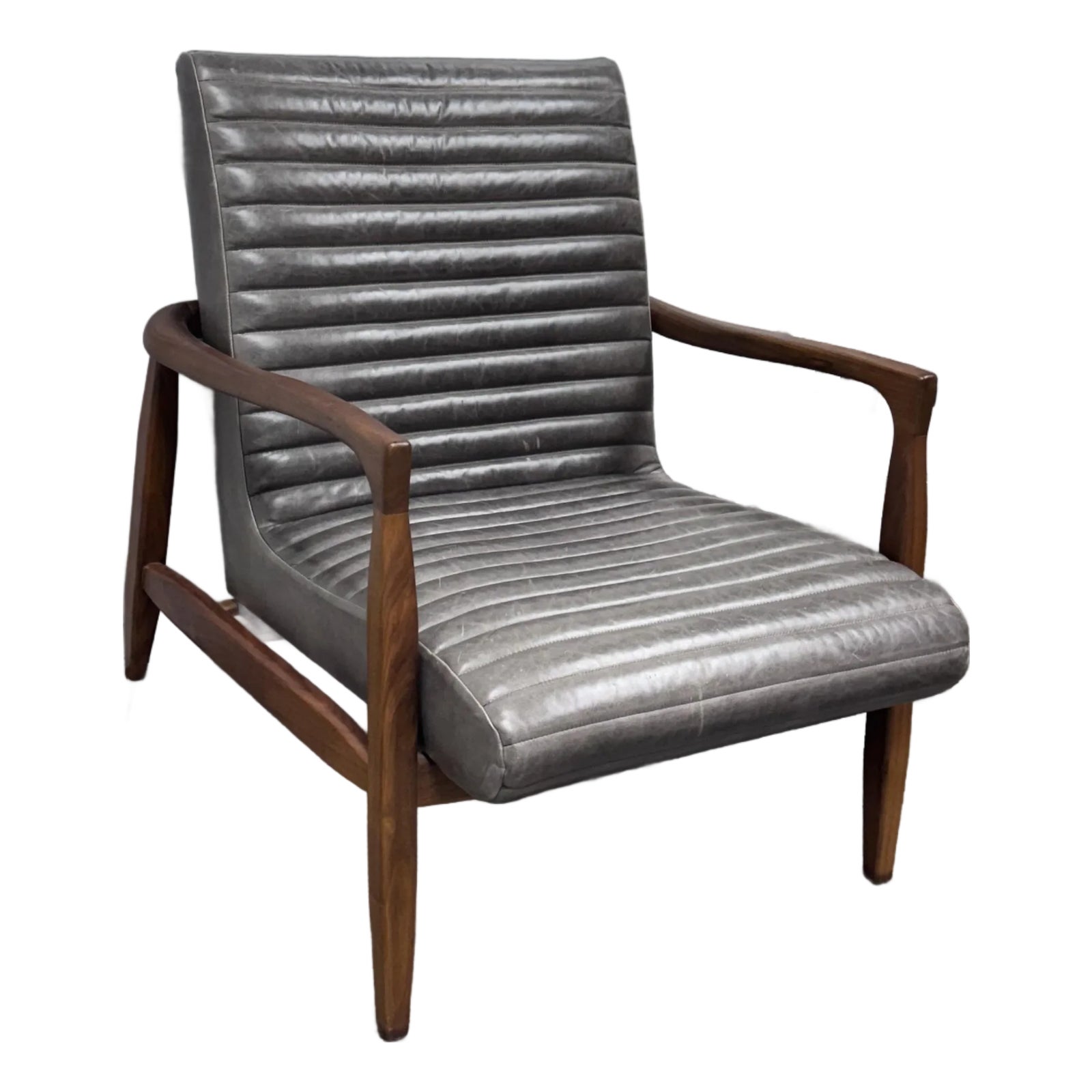 Room & Board Callan Leather Arm Chair | Chairish